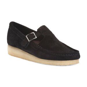 CLARKS Suede Wallabee T-bar Comfort Loafers
